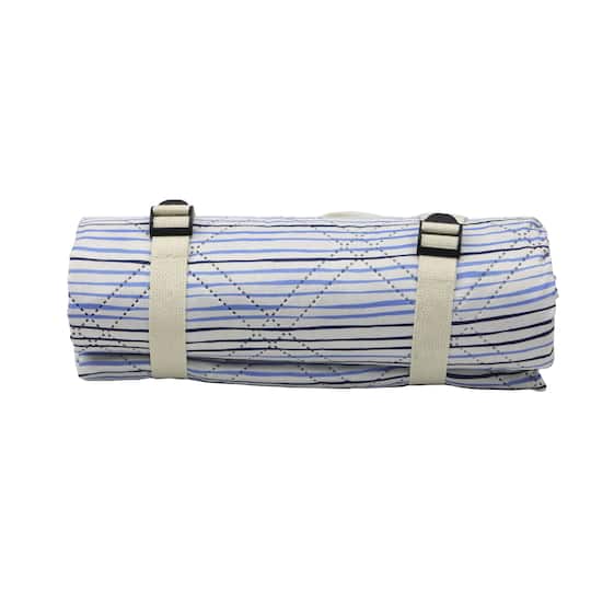 70" x 52" Blue & White Picnic Mat by Ashland®